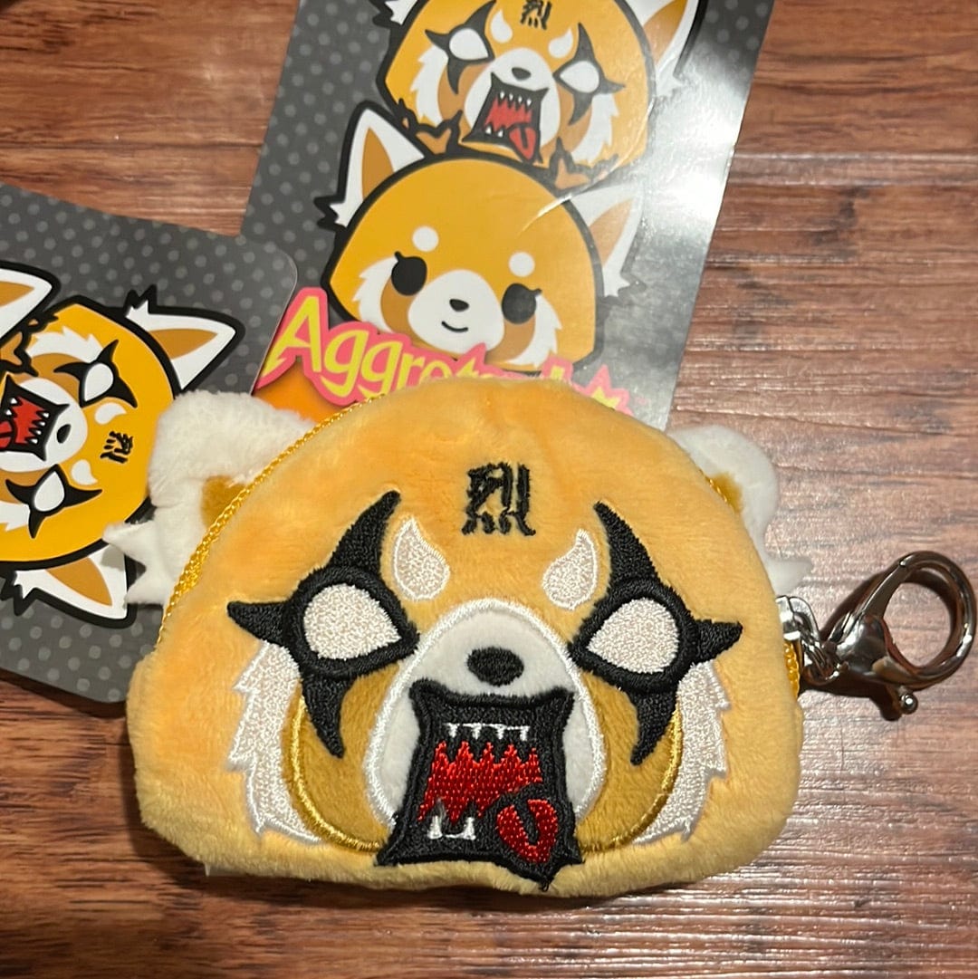 Spin Master Aggretsuko Face Pouch Keychain Kawaii Gifts 778988475607