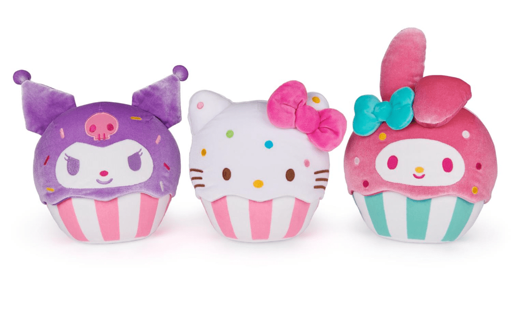 Spin Master Hello Kitty and Kuromi 8" Cupcake Plushies Kawaii Gifts