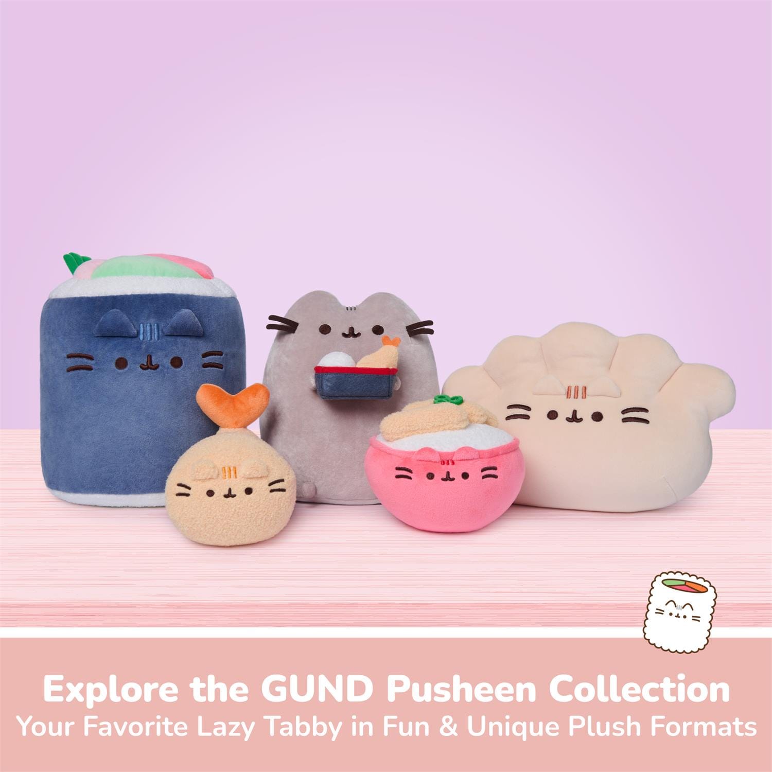 Spin Master Pusheen Bento Box 9.5" Plush Kawaii Gifts 681147089068