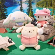Spin Master Sanrio Camping Outfits Plushies: Cinnamoroll, Pompompurin and Hello Kitty Kawaii Gifts