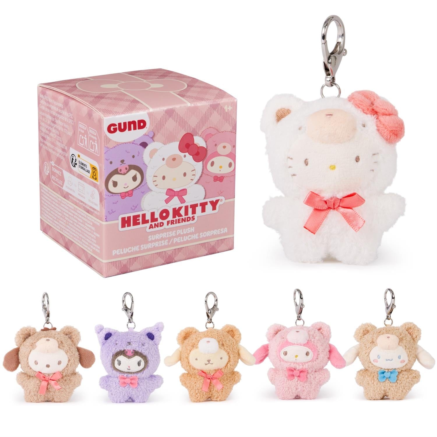 Spin Master Hello Kitty and Friends Cafe Latte Bear Surprise 4" Plush Keychain Kawaii Gifts 681147057975