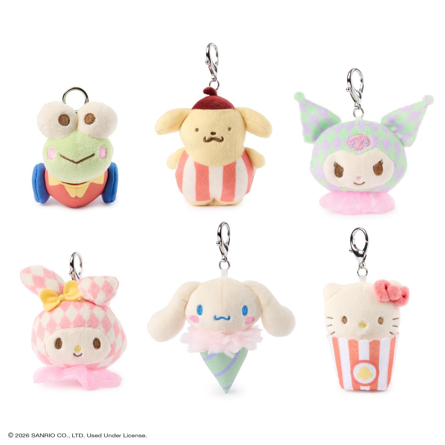 Spin Master Hello Kitty and Friends Circus Surprise 3.5" Plush Keychain Blind Box Kawaii Gifts 681147117235