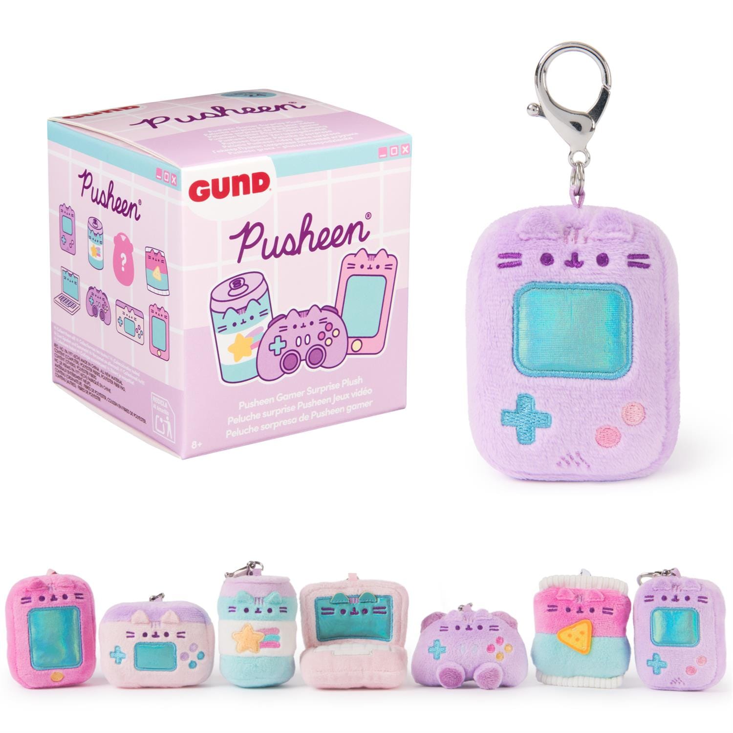 Spin Master Pusheen Gamer 3" Plush Keychain Surprise Box: Series 24 Kawaii Gifts 681147064041