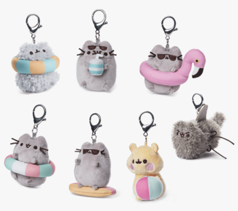 Spin Master Pusheen Surprise Plush Keychain Series #10: Lazy Summer Kawaii Gifts