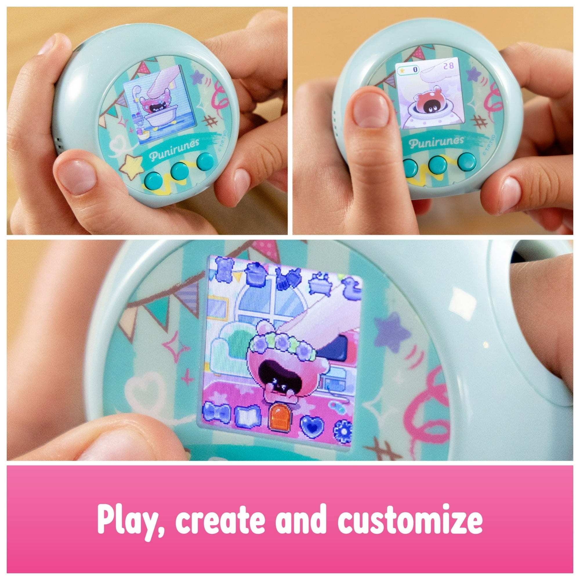 Spin Master Punirunes Digital Pet Squishy Tamagotchi Kawaii Gifts 681147036345