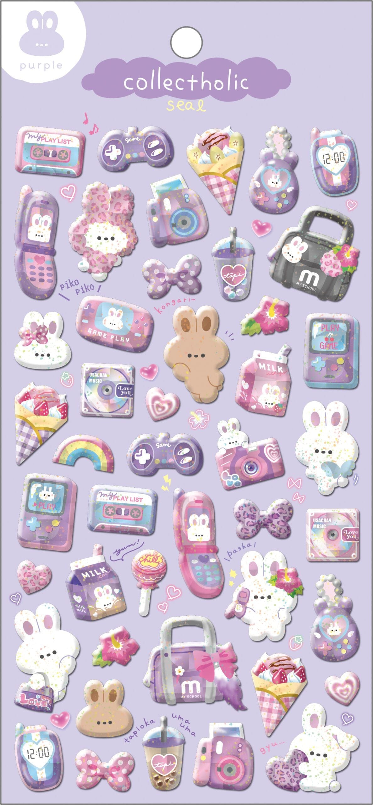 Spoon Inc Collect Hollic Stickers Purple Kawaii Gifts