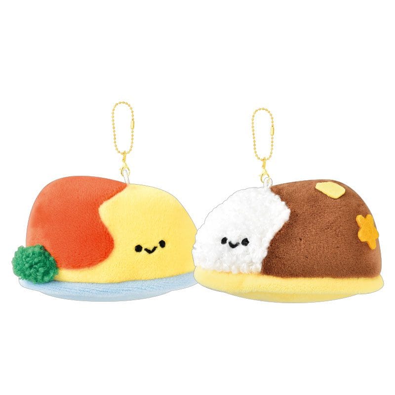 Spoon Inc Best Friends Plush Keychain Set Omurice & Curry Rice Kawaii Gifts