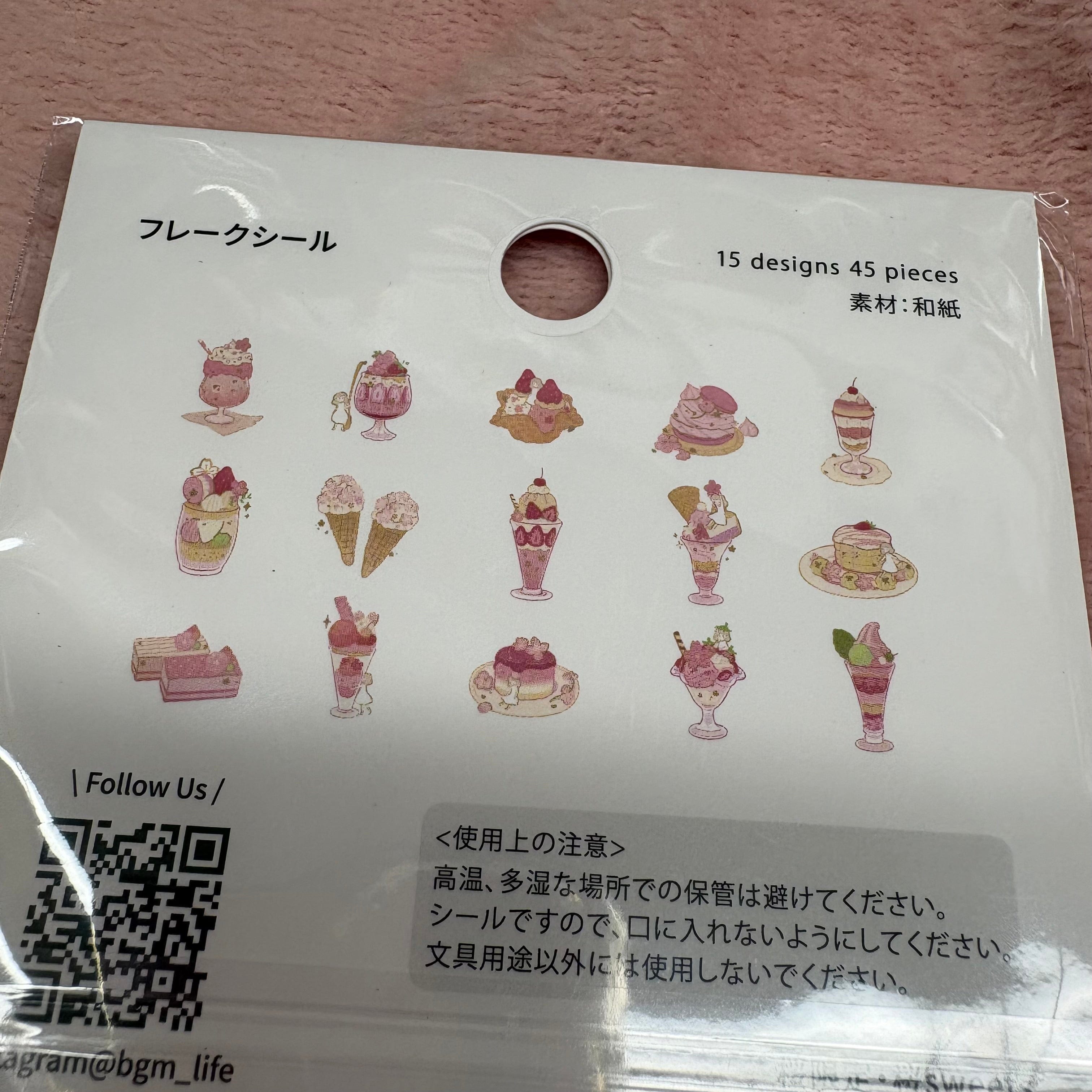 Spoon Inc BGM Washi Flake Stickers Kawaii Gifts