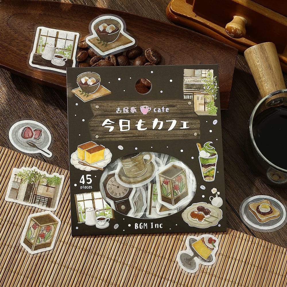 Spoon Inc BGM Washi Flake Stickers Old House Cafe Kawaii Gifts