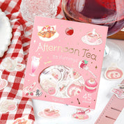 Spoon Inc BGM Washi Flake Stickers Pink Afternoon Tea Kawaii Gifts
