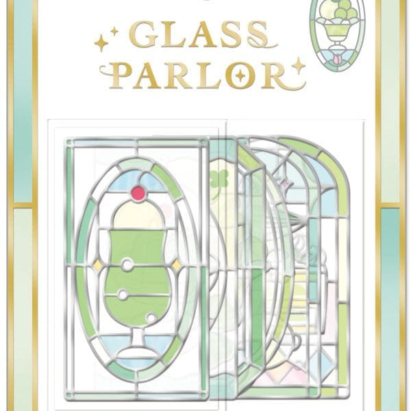 Spoon Inc Glass Parlor Stained Glass Style Stickers Melon Soda Kawaii Gifts