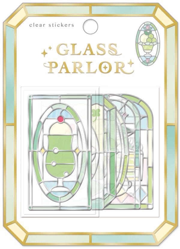 Spoon Inc Glass Parlor Stained Glass Style Stickers Melon Soda Kawaii Gifts