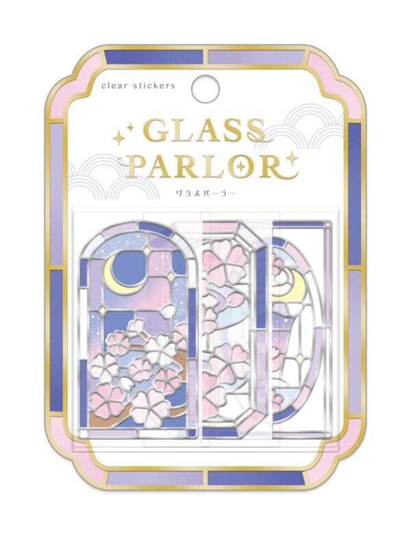 Spoon Inc Glass Parlor Stained Glass Style Stickers Yozakura Kawaii Gifts