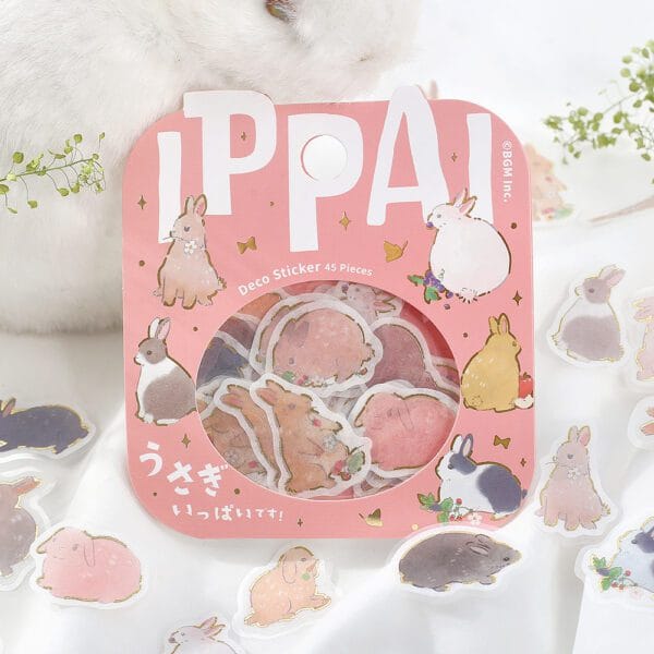 Spoon Inc IPPAI Flake Stickers Rabbits Kawaii Gifts