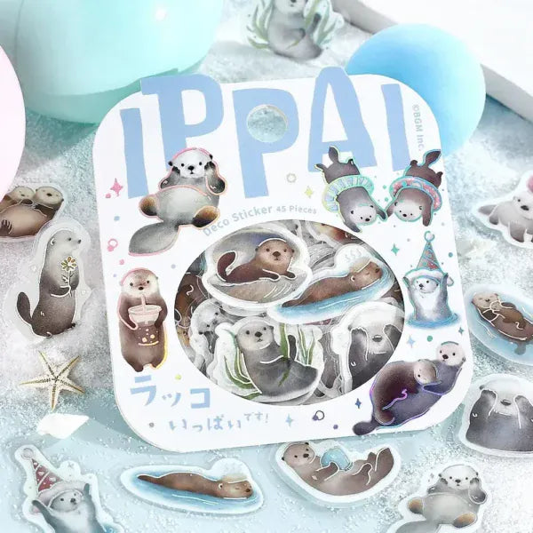 Spoon Inc IPPAI Flake Stickers Sea Otter Kawaii Gifts