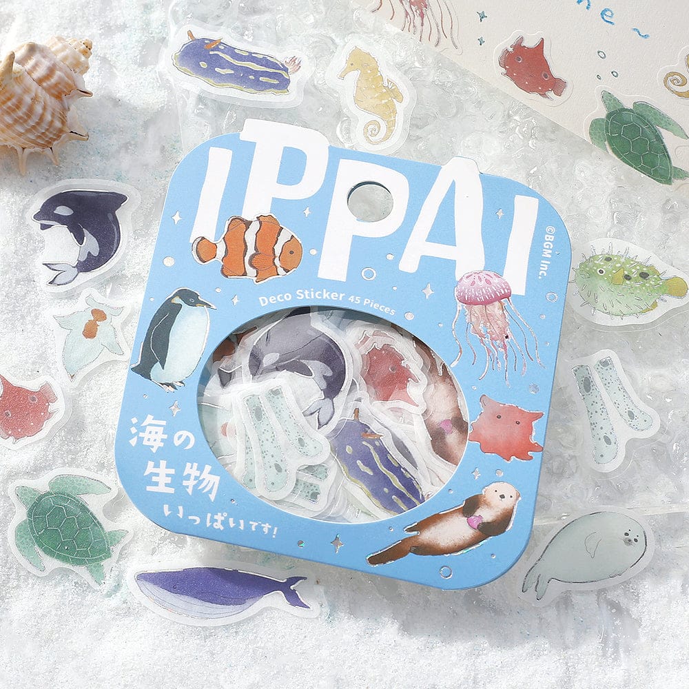 Spoon Inc IPPAI Marine Life Flake Stickers Kawaii Gifts