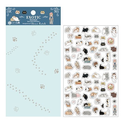 Spoon Inc Kinose Mini Stickers Exotic Shorthair Kawaii Gifts