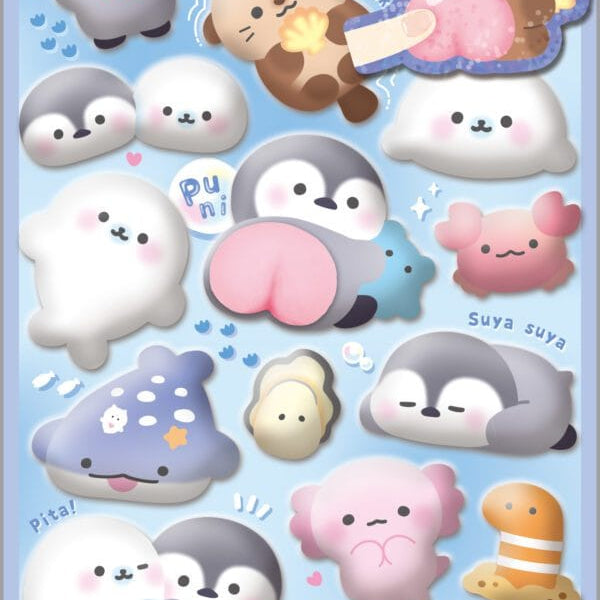 Spoon Inc Mocchimochi Stickers Ocean Kawaii Gifts 4550391012954