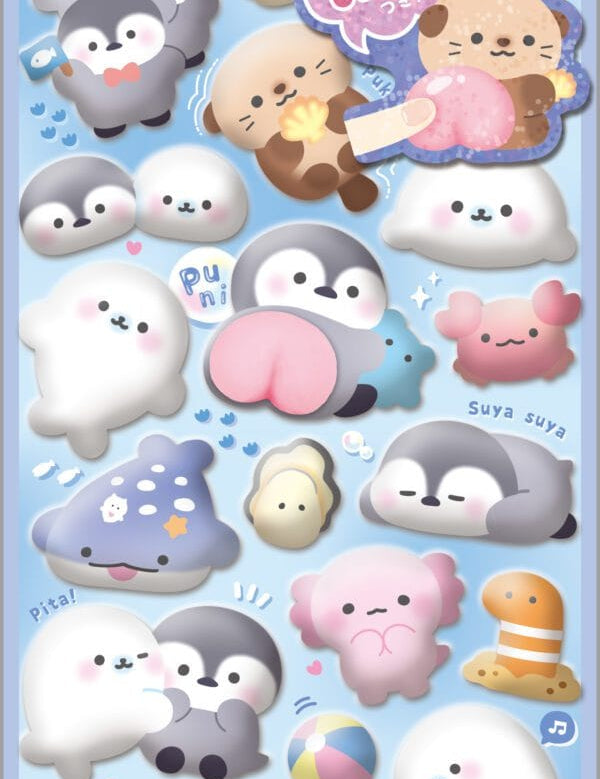 Spoon Inc Mocchimochi Stickers Ocean Kawaii Gifts 4550391012954