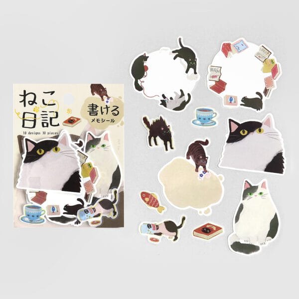 Spoon Inc Neko Nikki Stickers Black Kawaii Gifts