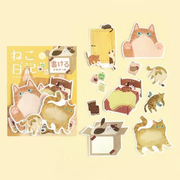 Spoon Inc Neko Nikki Stickers Yellow Kawaii Gifts