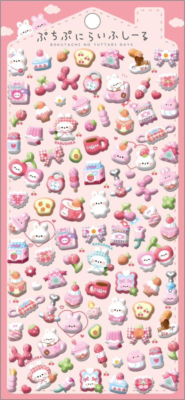 Spoon Inc Puchipuni Life Stickers Bunny Kawaii Gifts