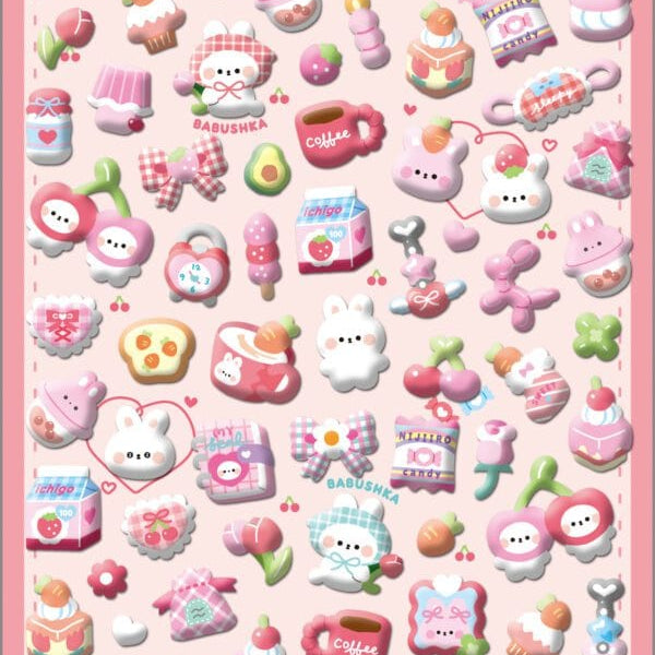 Spoon Inc Puchipuni Life Stickers Bunny Kawaii Gifts