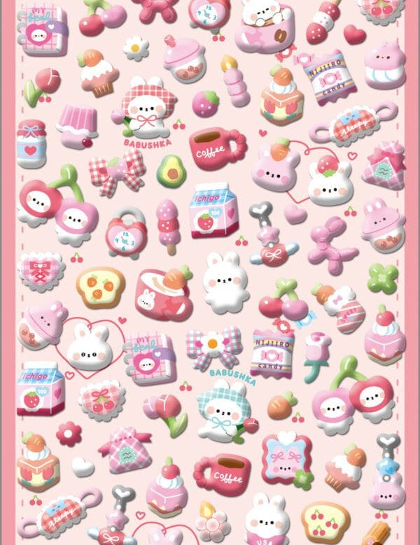Spoon Inc Puchipuni Life Stickers Bunny Kawaii Gifts