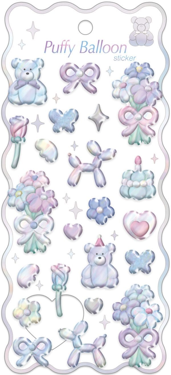 Spoon Inc Puffy Balloon Stickers Aurora Kawaii Gifts