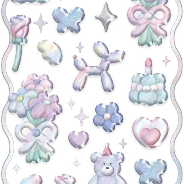 Spoon Inc Puffy Balloon Stickers Aurora Kawaii Gifts
