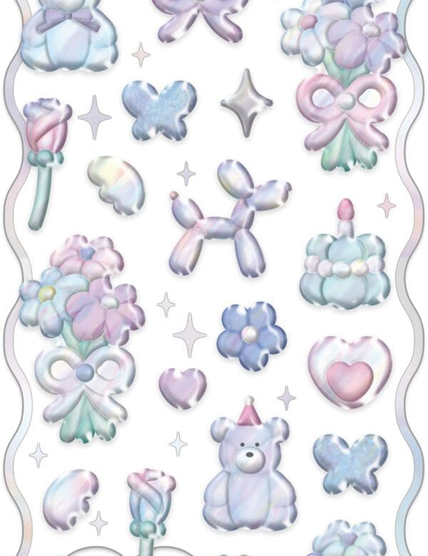 Spoon Inc Puffy Balloon Stickers Aurora Kawaii Gifts