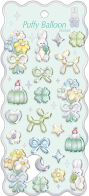 Spoon Inc Puffy Balloon Stickers Green Kawaii Gifts