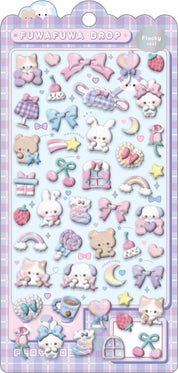 Spoon Inc Q-Lia Bon Bon Drop 3D Flocky Stickers Animals Kawaii Gifts