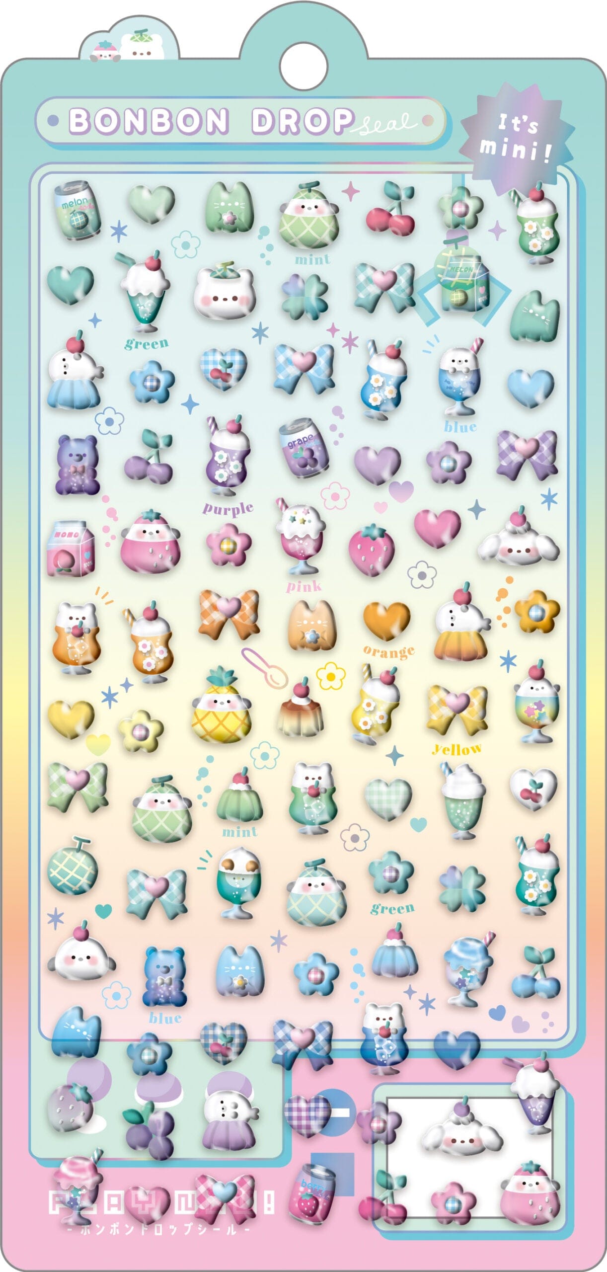 Spoon Inc Q-Lia Bon Bon Drop 3D Mini Stickers Me Kawaii Gifts