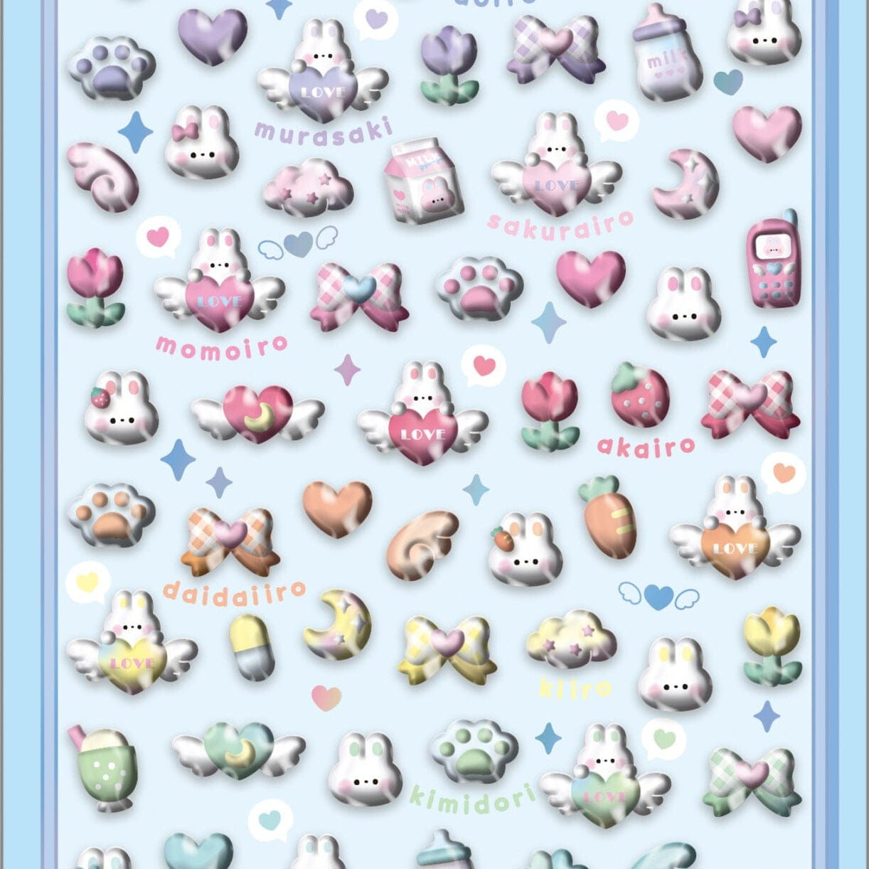 Spoon Inc Q-Lia Bon Bon Drop 3D Mini Stickers Na Kawaii Gifts