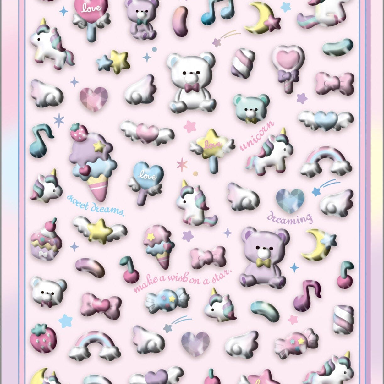 Spoon Inc Q-Lia Bon Bon Drop 3D Mini Stickers Yu Kawaii Gifts