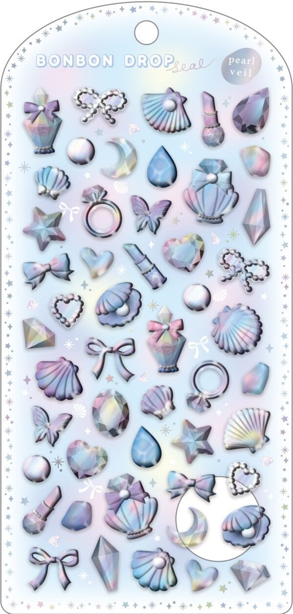 Spoon Inc Q-Lia Bon Bon Drop 3D Pearl Veil Stickers Kirameki Kawaii Gifts