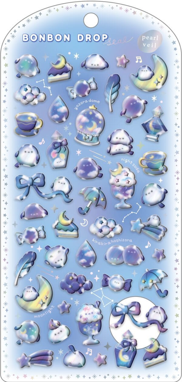 Spoon Inc Q-Lia Bon Bon Drop 3D Pearl Veil Stickers Yoruena Kawaii Gifts