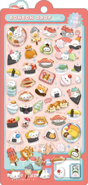 Spoon Inc Q-Lia Bon Bon Drop 3D Stickers Animal Meal Kawaii Gifts