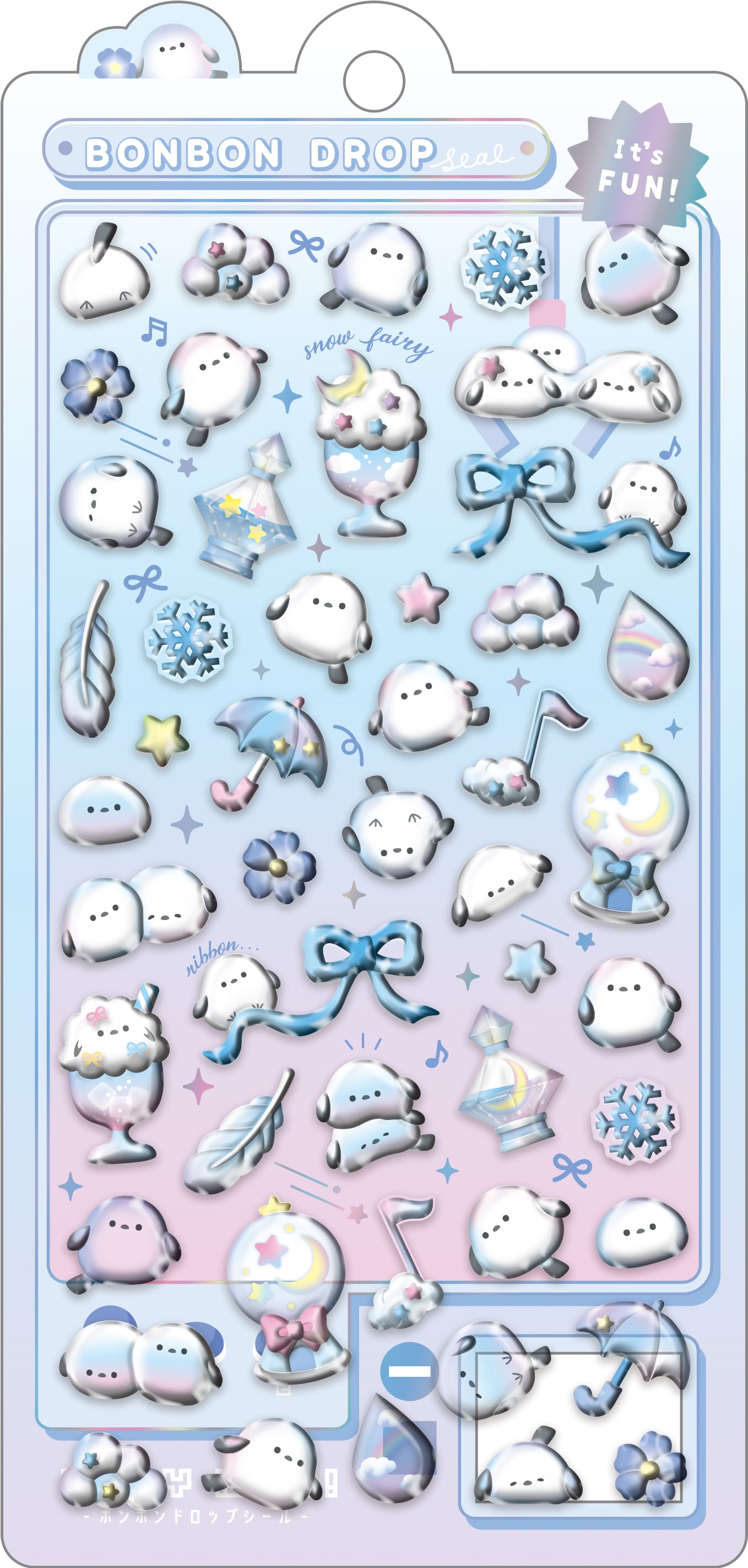 Spoon Inc Q-Lia Bon Bon Drop 3D Stickers Shimaenaga Kawaii Gifts