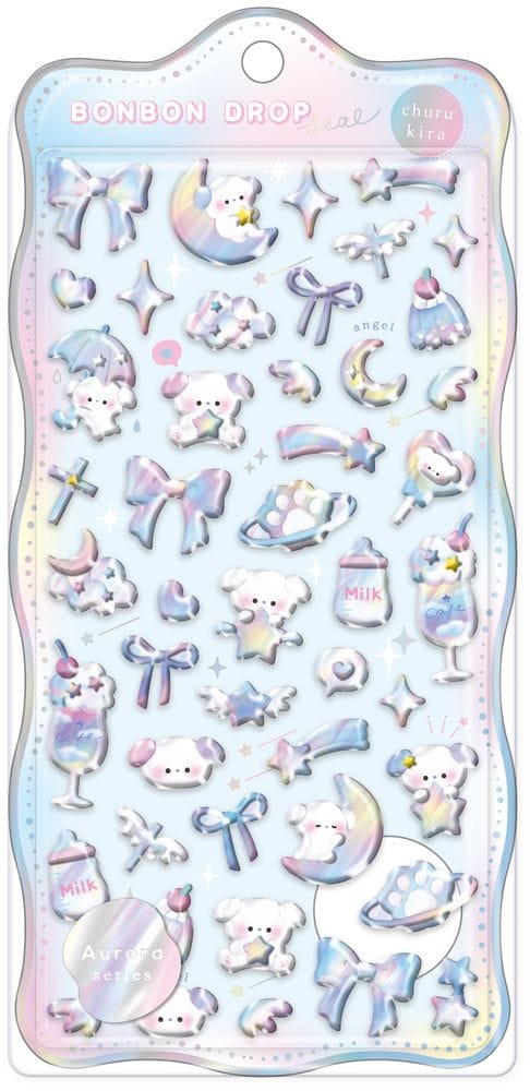 Spoon Inc Q-Lia Bon Bon Drop Aurora 3D Stickers Dreaming Puppies Kawaii Gifts