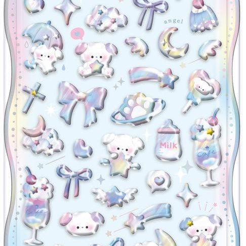 Spoon Inc Q-Lia Bon Bon Drop Aurora 3D Stickers Dreaming Puppies Kawaii Gifts