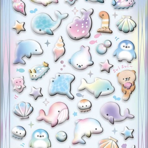 Spoon Inc Q-Lia Bon Bon Drop Frozen 3D Stickers Sea Animals Kawaii Gifts 4550391912506