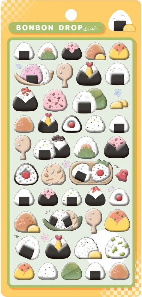 Spoon Inc Q-Lia Bon Bon Drop Wa 3D Stickers Onigiri Kawaii Gifts