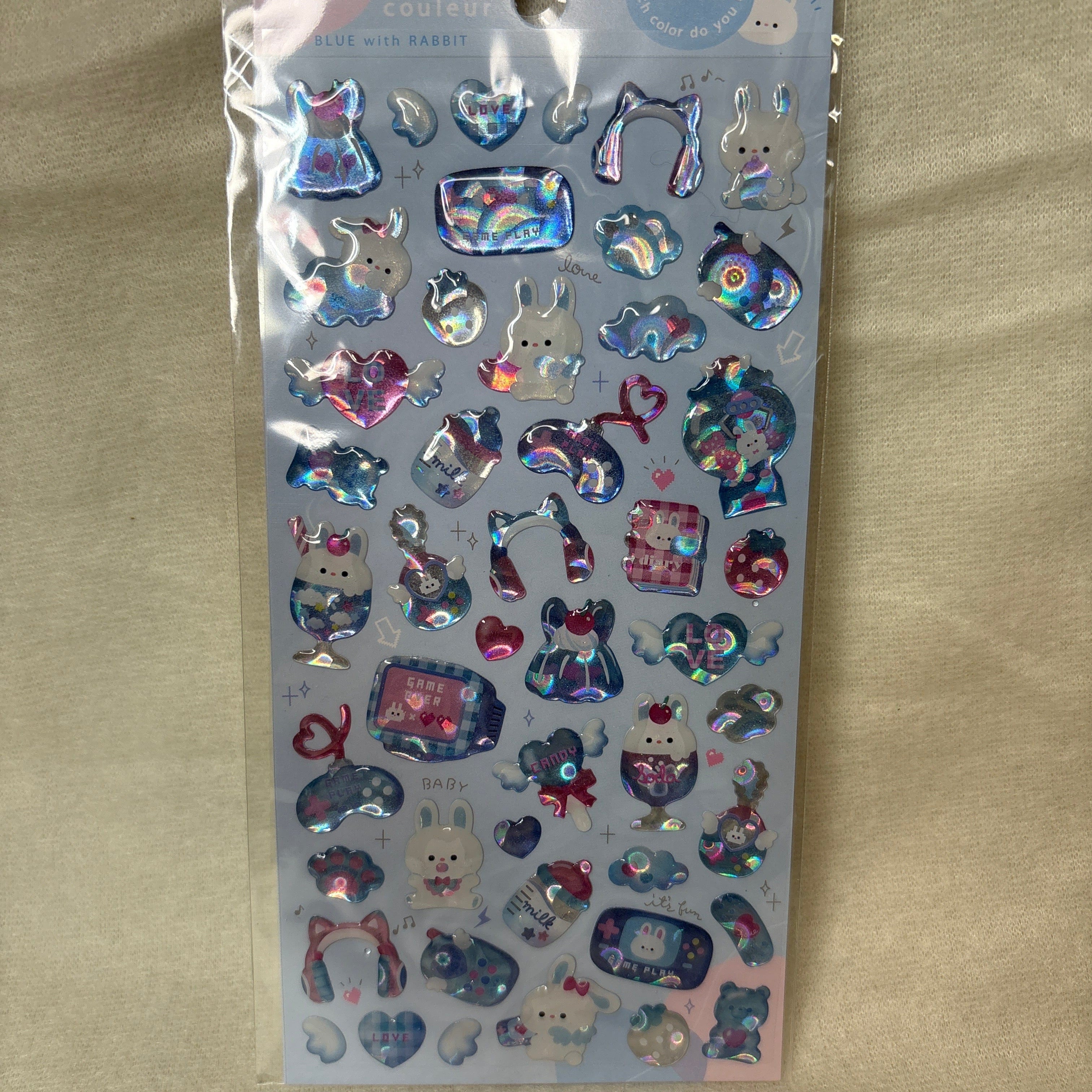 Spoon Inc Q-Lia Melty Couleur Blue Stickers Kawaii Gifts 4550391910595
