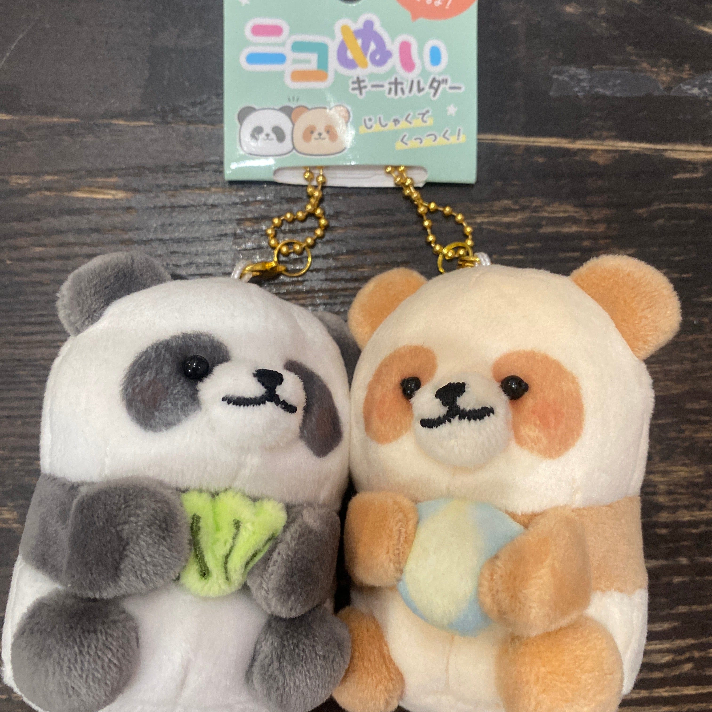 Spoon Inc Best Friends Plush Keychain Set Pandas Kawaii Gifts 4550451331308