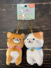 Spoon Inc Best Friends Plush Keychain Set Tabby and Calico Kawaii Gifts 4550451331131