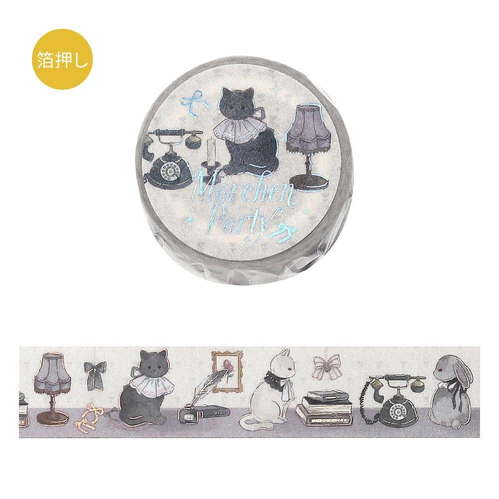 Spoon Inc BGM Fairy Tale Masking Tape Silver Grey Kawaii Gifts