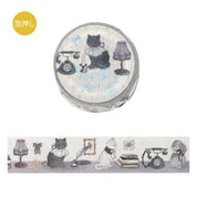 Spoon Inc BGM Fairy Tale Masking Tape Silver Grey Kawaii Gifts