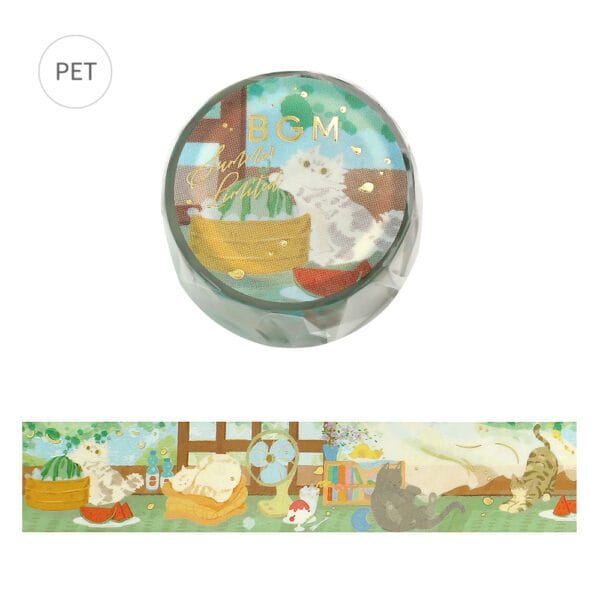 Spoon Inc BGM Masking Tape Summer Cat Kawaii Gifts
